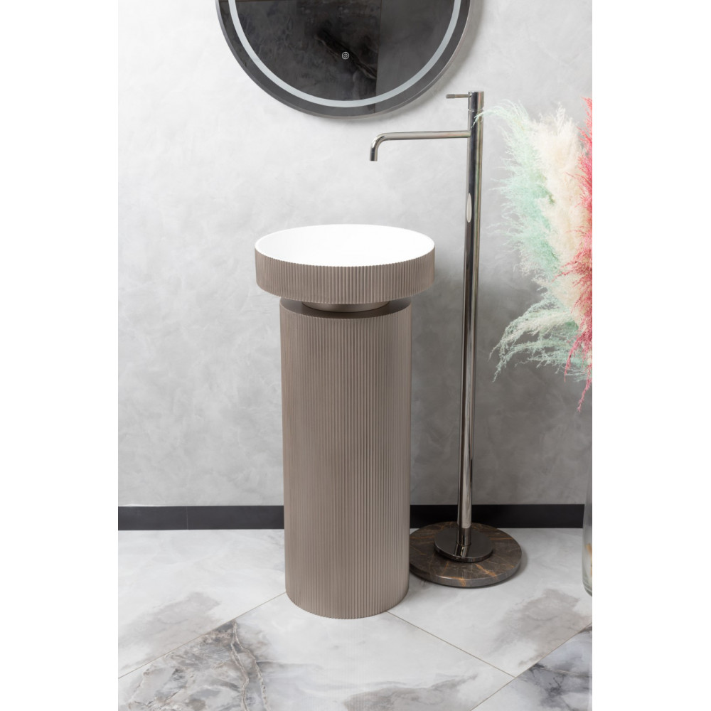 Пьедестал для раковины рифленый Corian 300*720 DELMAR