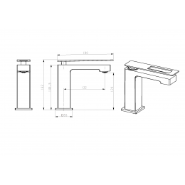 Смеситель Q для умыв. низ. WhiteChrome_Комплект