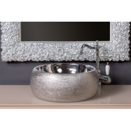 Зеркало ROSE мал. серебро 110*85см