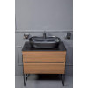 Тумба без раковины Vallessi 80*46cm DARK OAK мат. 2 полки,