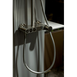 Смеситель STICK для ванны Nikel Brush с ручкой DIAMOND