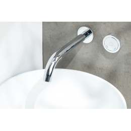 Смеситель автоматический для раковины из стены на 2 отв. TECH ХРОМ