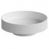 Раковина накладная рифленая Corian 400*130 Matte white