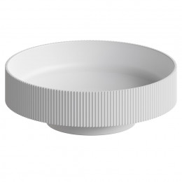 Раковина накладная рифленая Corian 400*130 Matte white