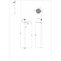 Смеситель STICK напольный для умыв. черный BLACK TOUCH BLACK