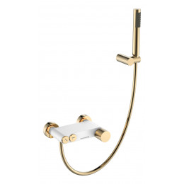 Смеситель STICK для ванны WHITE TOUCH GOLD