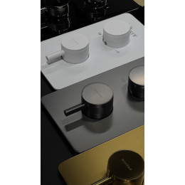 Смеситель встроенный с термостатом 2-х проходной MATT WHITE