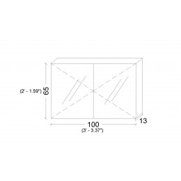 Зеркальный шкаф Vallessi 100 зебрано с подстветкой