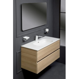 Тумба без раковины Vallessi 100*46cm LIGHT OAK мат. 2 полки
