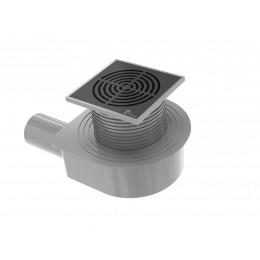 Душевой трап SMART DESIGN 15x15 cm, нерж.сталь ЧЕРНЫЙ