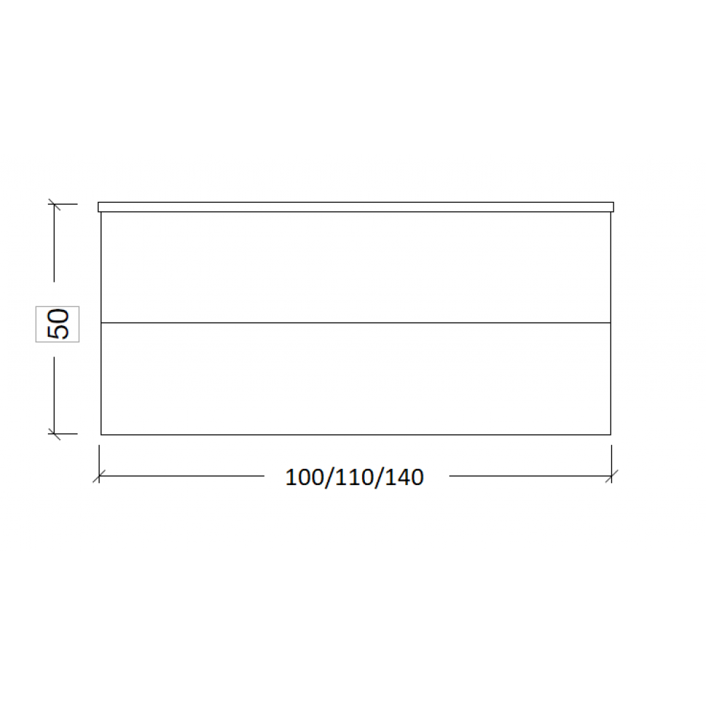 Тумба 140см*43,5 WHITE