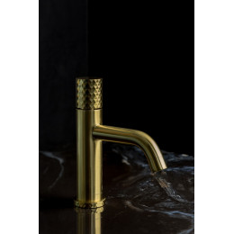 Смеситель STICK для умыв. низ. Mat Gold низкий с ручкой DIAMOND