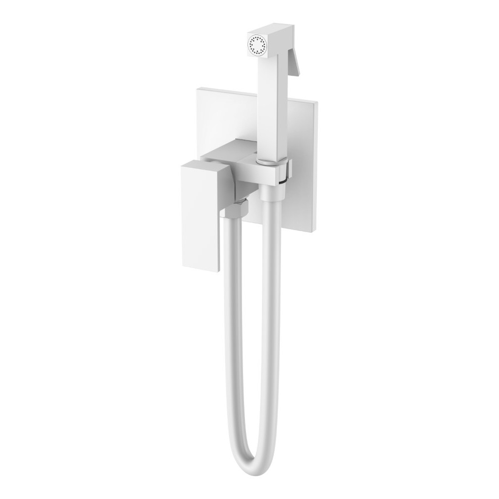 Смеситель гигиенический Qubic Matt White