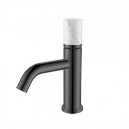 Смеситель STICK для умыв. низ. SHINE GUN METAL MRAMOR WHITE_Комплект