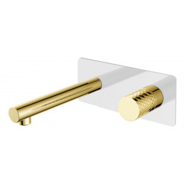 Смеситель STICK из стены WHITE DIAMOND GOLD