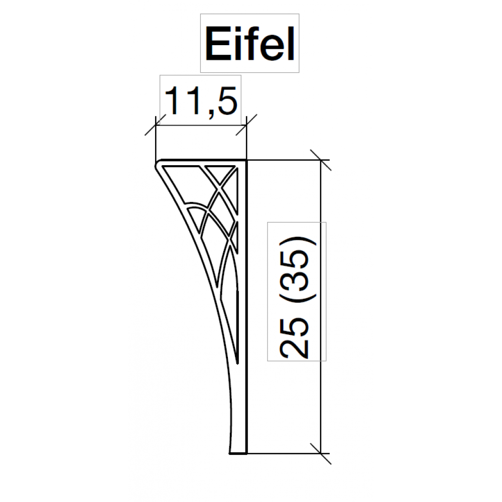 Ножки Eifel золото, короткие, h25 (пара)