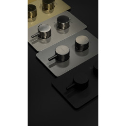 Смеситель встроенный с термостатом 3-х проходной GUN METAL