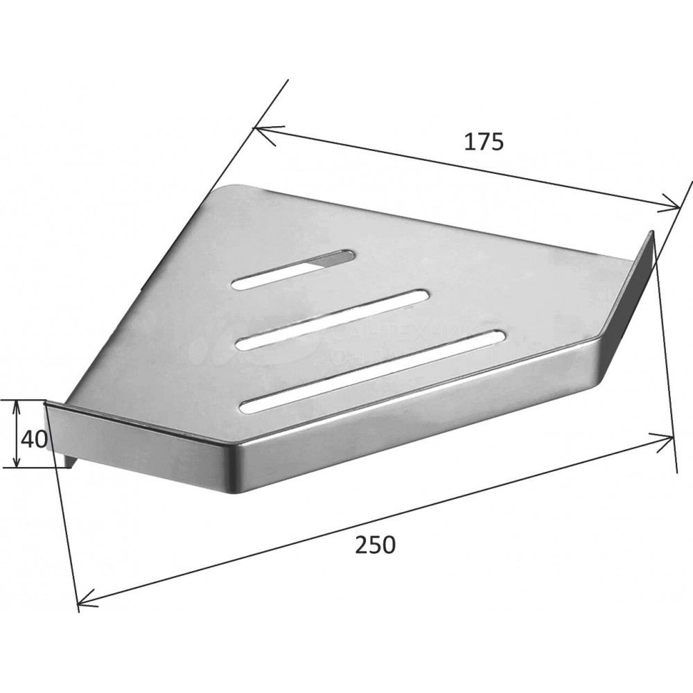 Угловая полка NEW VENTURO Gunmetal