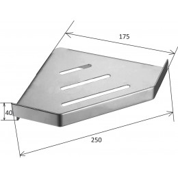 Угловая полка NEW VENTURO Gunmetal