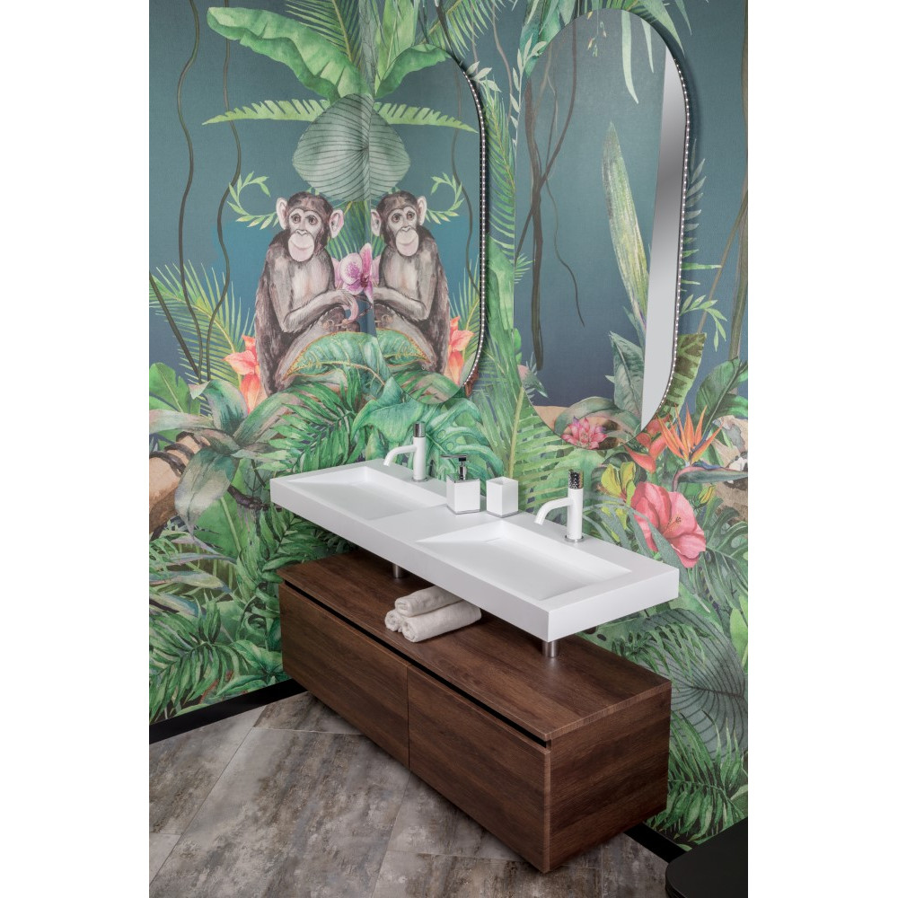 Столешница моноблок FLAT 140*46см на 2 чаши