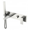 Смеситель для ванны встроенный Qubic Brushed Nickel