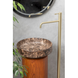 Смеситель для умывальника напольный Uno Matt Gold