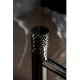 Смеситель STICK для умыв. низ. Shine Gun Metal низкий с ручкой DIAMOND