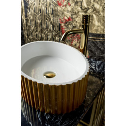 Раковина Canale рифл глянец золото