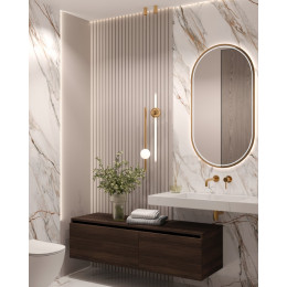 Столешница моноблок FLAT CALACATTA (1010*452*80)