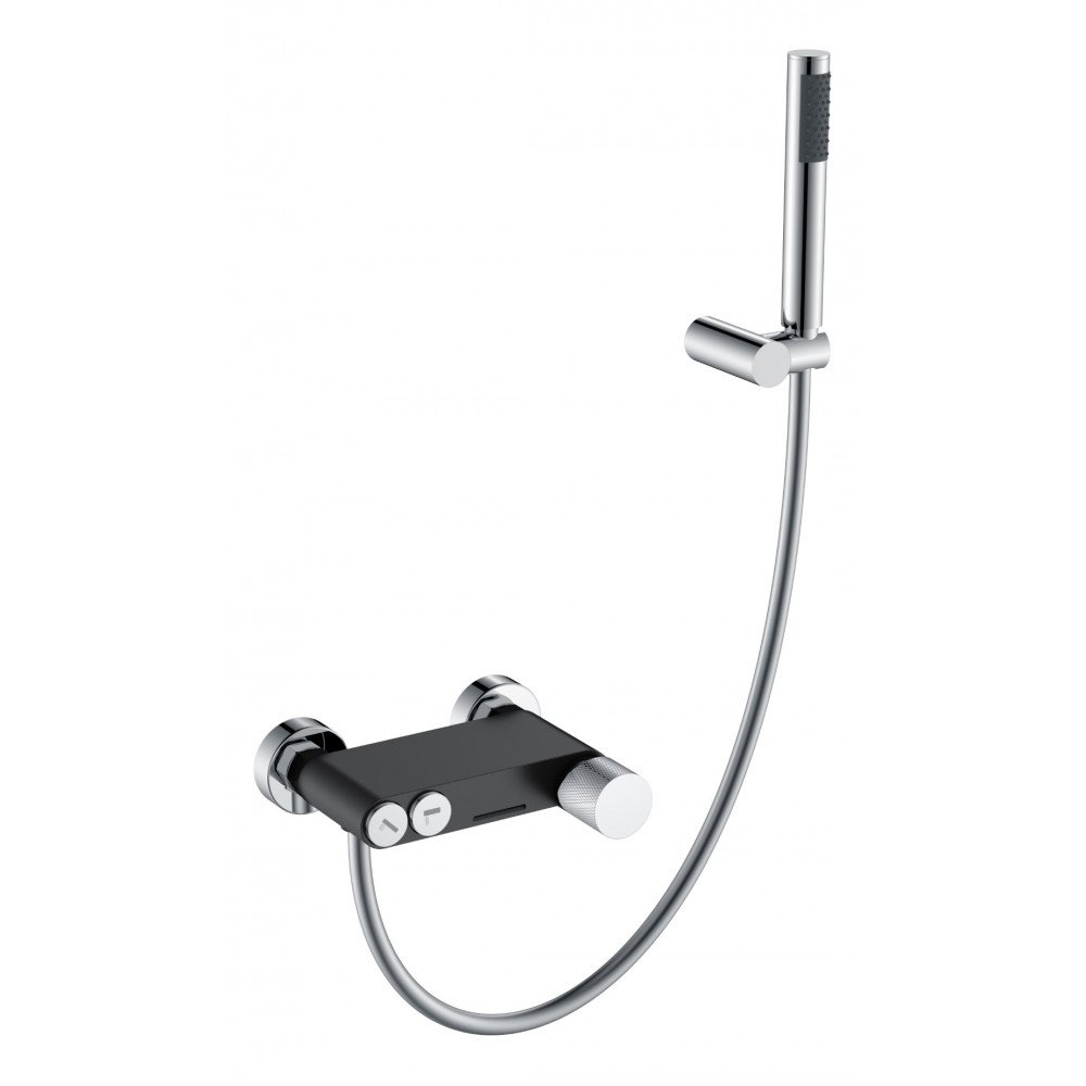 Смеситель STICK для ванны BLACK TOUCH CHROME
