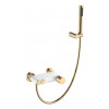 Смеситель STICK для ванны WHITE DIAMOND GOLD