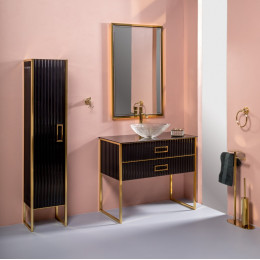 Столешница стекло 100см прямая BLACK