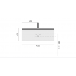 QUATRO 1 100CM тумба рифл CASHMERE FUGA профиль MATT GOLD