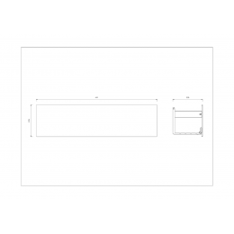 Полка настенная 60см Chrome + 2 крючка