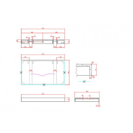 Столешница прямая FLAT CALACATTA 810*460*70