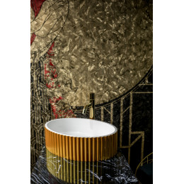 Раковина Canale рифл глянец золото