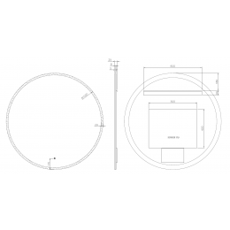 Зеркало круглое , подсв., сенсор, антизапотевание, D100cm