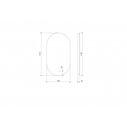 Зеркало овальное , подсв., сенсор, антизапотевание, 60*110