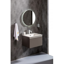 Тумба без раковины Vallessi 60*46см Антрацит глянец, 1 полка