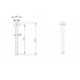 Труба-кронштейн для потолочного душа в круглом дизайне, Matt Gold