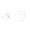 Душевой трап SMART DESIGN 15x15 cm, нерж.сталь ХРОМ