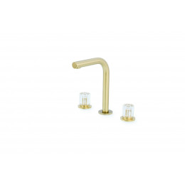 Смеситель на столешницу ELEGANTE на 3 отв. MAT GOLD