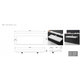 Столешница моноблок FLAT 120см