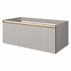 QUATRO 1 100CM тумба рифл CASHMERE FUGA профиль MATT GOLD