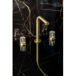 Смеситель на столешницу ELEGANTE на 3 отв. MAT GOLD