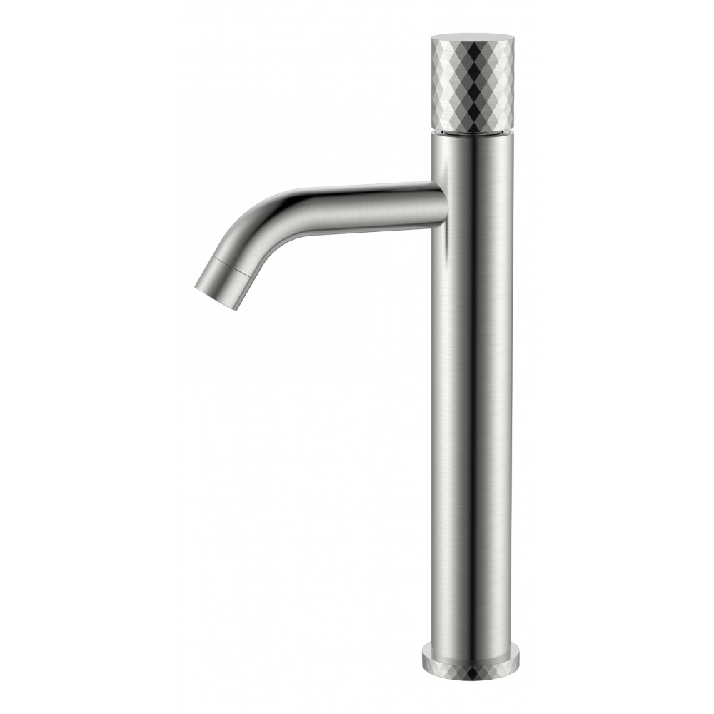 Смеситель STICK для умыв. выс. Nikel Brush высокий с ручкой DIAMOND