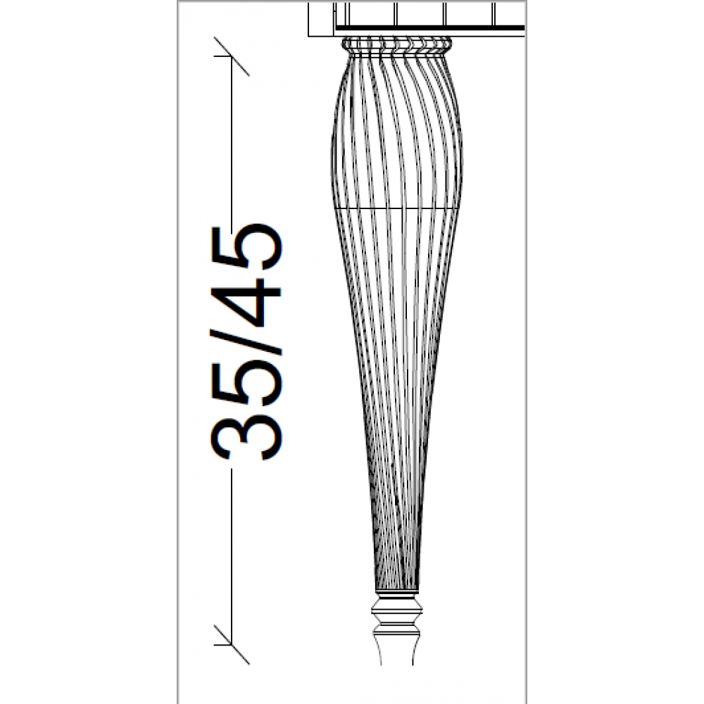 Ножки SPIRALE 35 см белые (пара)
