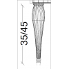 Ножки SPIRALE 35 см белые (пара)