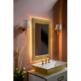 Тумба MONACO 80см h74см белая глянец + золото под раковину чашу