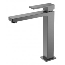 Смеситель для умывальника высокий Qubic Matt Gun Metal